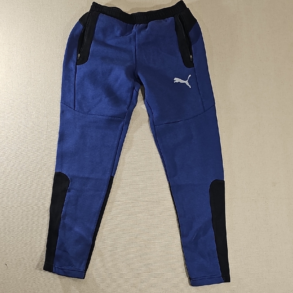 Puma Men's Blue & Black Jogger Sweatpants